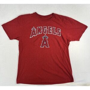 MLB Anaheim Angels T Shirt Sz XL Genuine Merchandise Red Anaheim Baseball